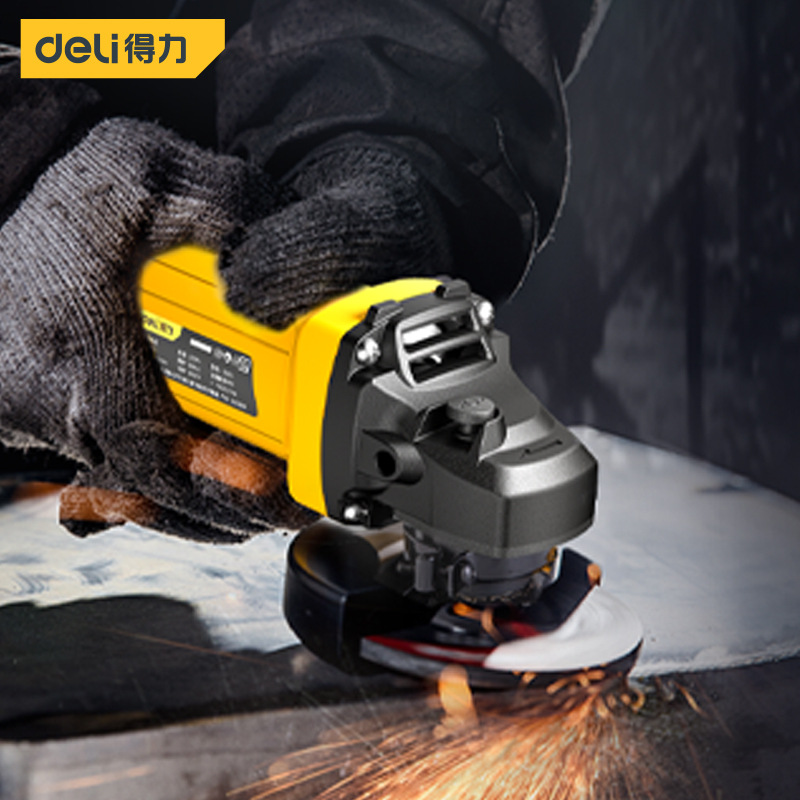 得力工具角磨机家用抛光机打磨机小型切割机手持多功能便携磨光机